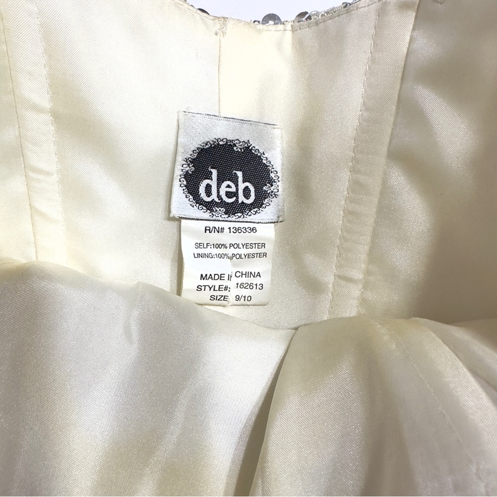 ded White Sequin Short Dress Size 7/8 - Picture 6 of 7